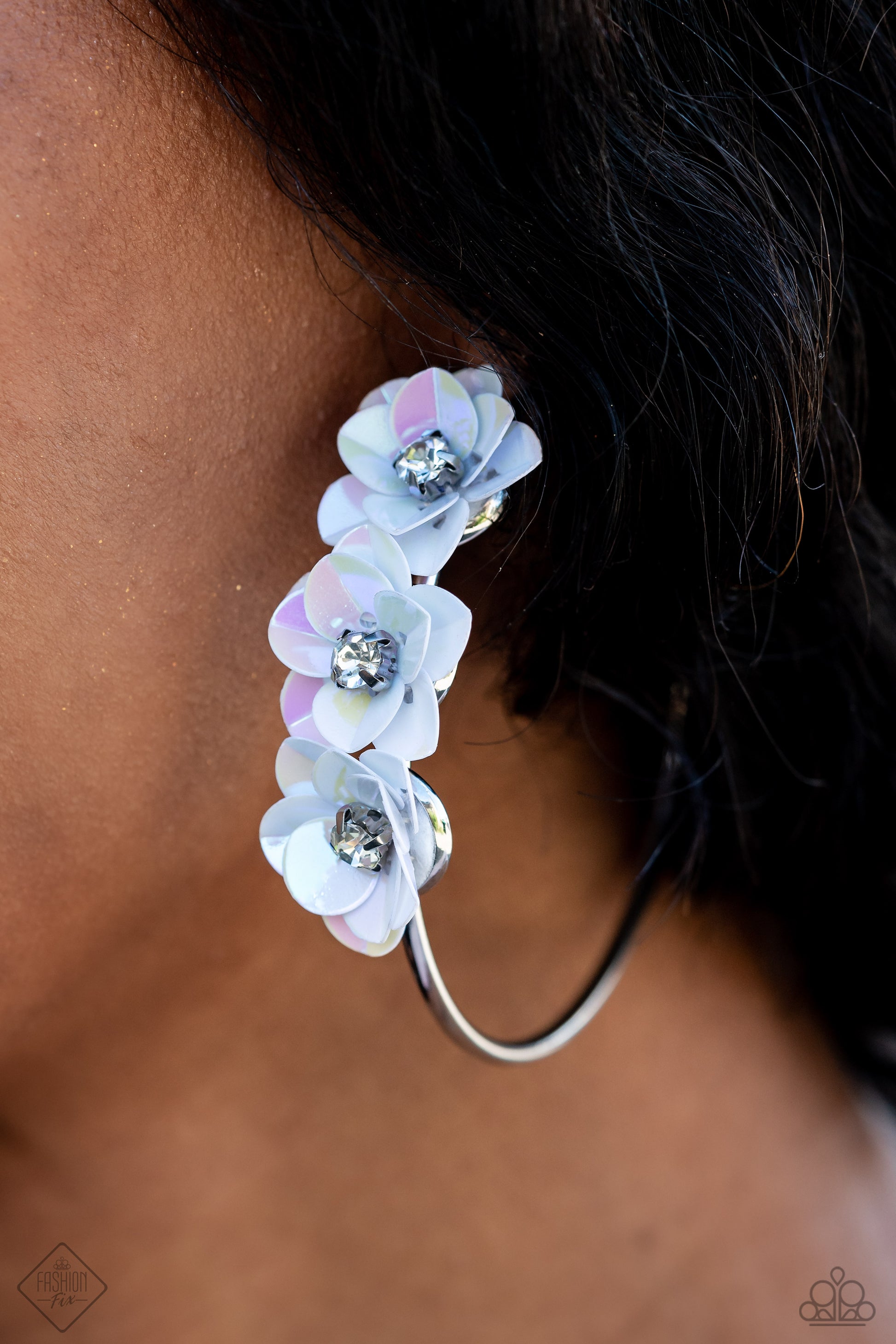 Hoop Earring: "Ethereal Embellishment - Multi" (P5HO-MTXX-095RV)