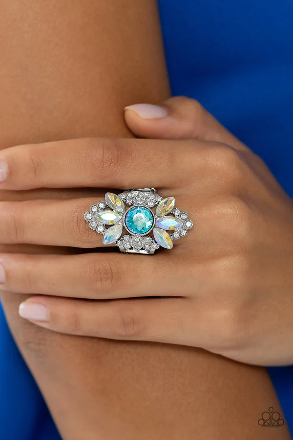 GLISTEN Here - Blue Ring ♥ Paparazzi Accessories