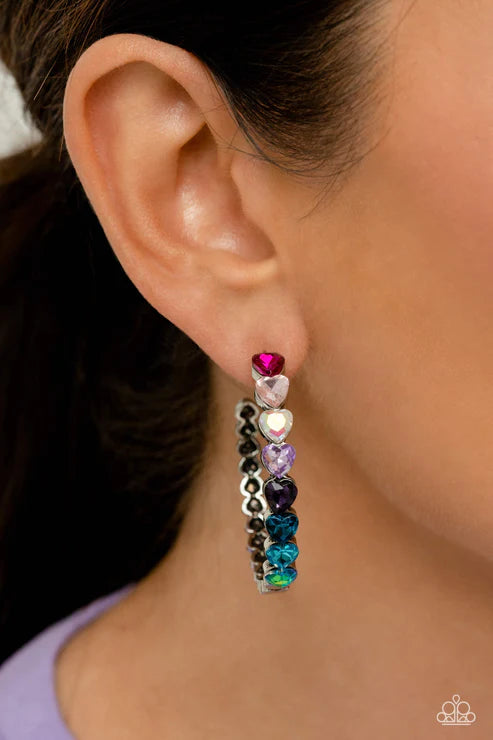 Hypnotic Heart Attack - Multi Earrings ♥ Paparazzi Accessories