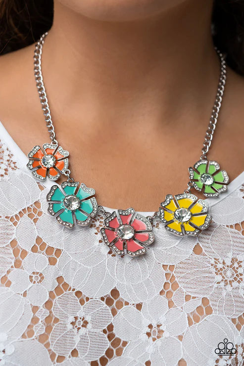 Playful Posies - Multi Necklace ♥ Paparazzi Accessories