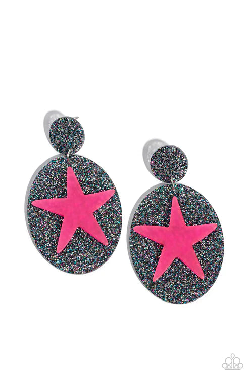 Galaxy Getaway - Pink Earrings ♥ Paparazzi Accessories