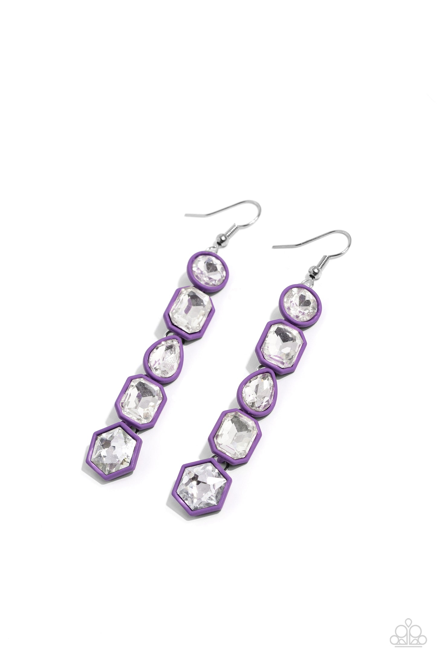 P5ST-PRXX-029SG - Paparazzi Developing Dignity - Purple Earrings