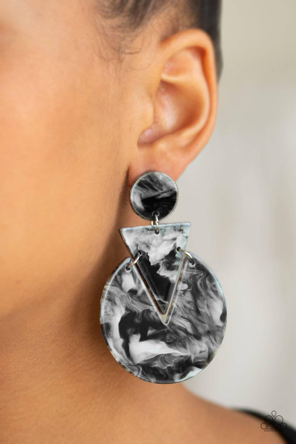 Head Under WATERCOLORS - Black Earrings - Paparazzi  Accessories - GlaMarous Titi Jewels