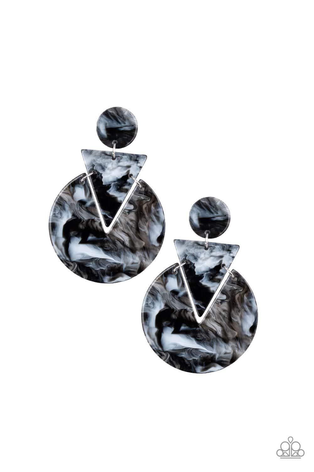 Head Under WATERCOLORS - Black Earrings - Paparazzi  Accessories - GlaMarous Titi Jewels