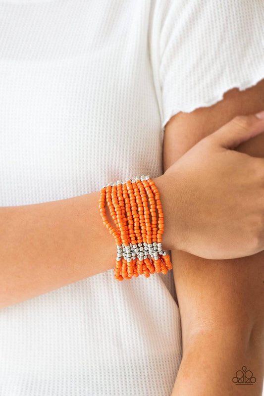 Outback Odyssey - Orange Seed Bead Bracelet - Paparazzi Accessories - GlaMarous Titi Jewels