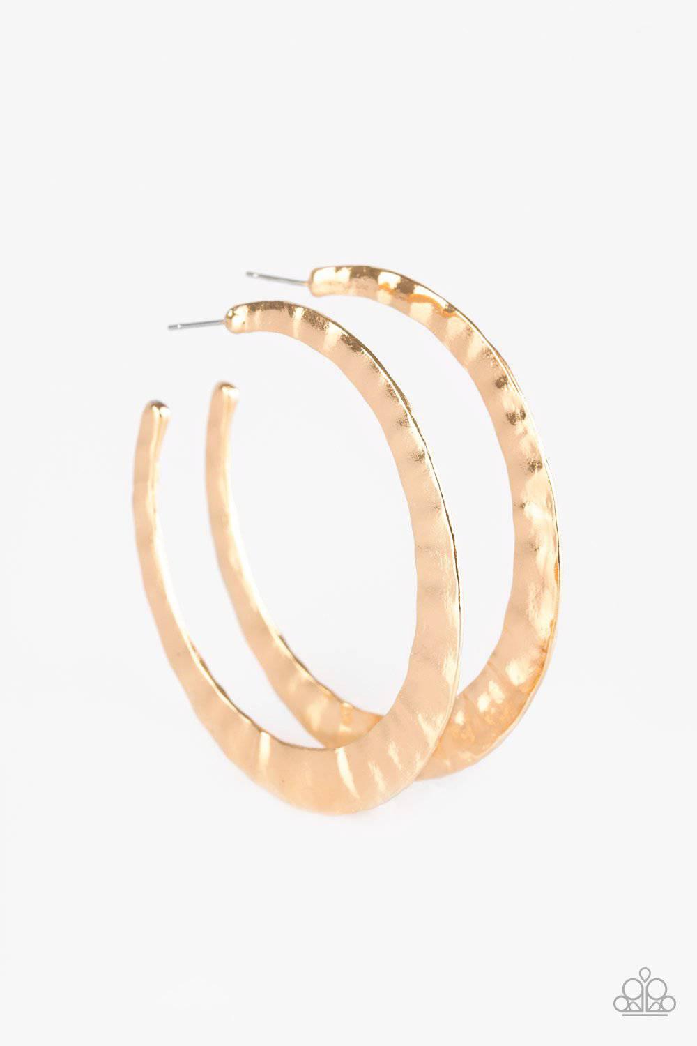 Slayers Gonna Slay - Gold Hoop Earrings - Paparazzi Accessories - GlaMarous Titi Jewels