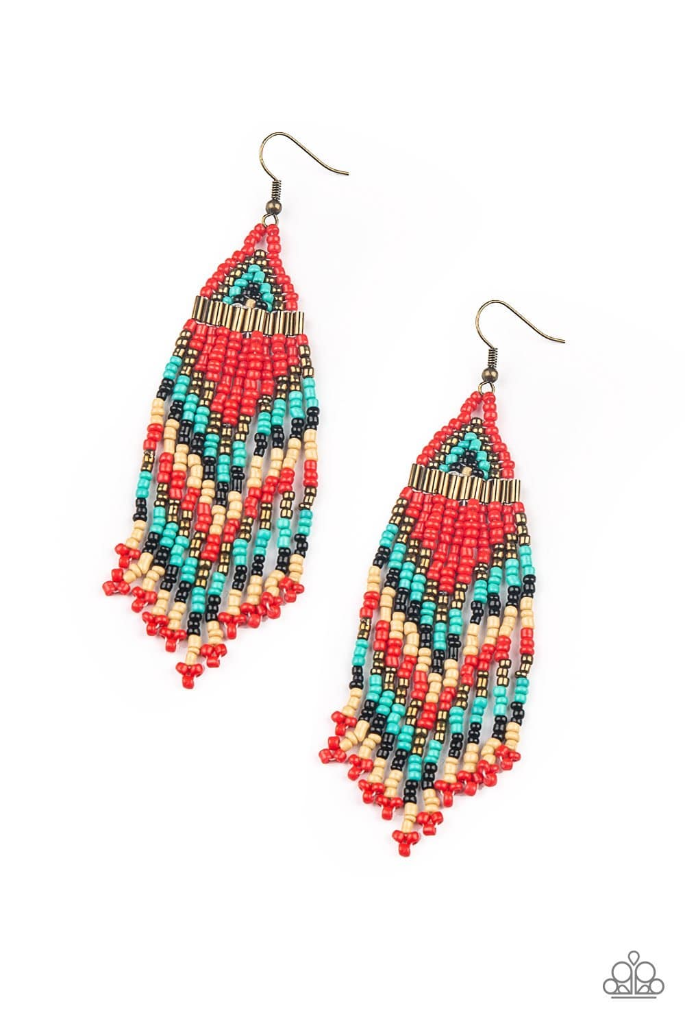 Colors Of The Wind - Red Seed Bead Earrings - Paparazzi Accessories - GlaMarous Titi Jewels