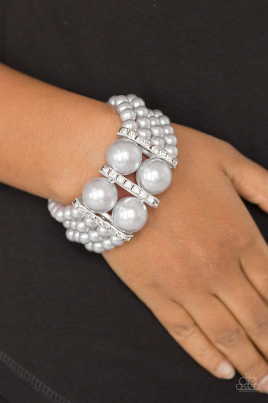 Romance Remix - Silver Pearl Bracelet - Paparazzi Accessories - GlaMarous Titi Jewels