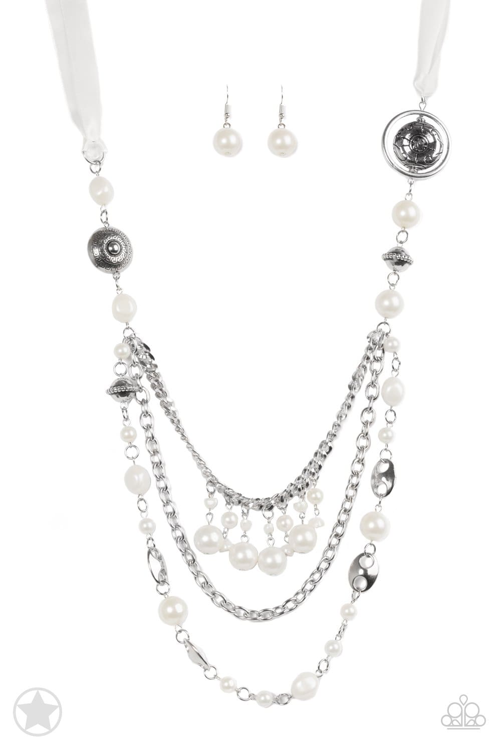 All The Trimmings - Ivory Pearl Necklace - Paparazzi Accessories - GlaMarous Titi Jewels