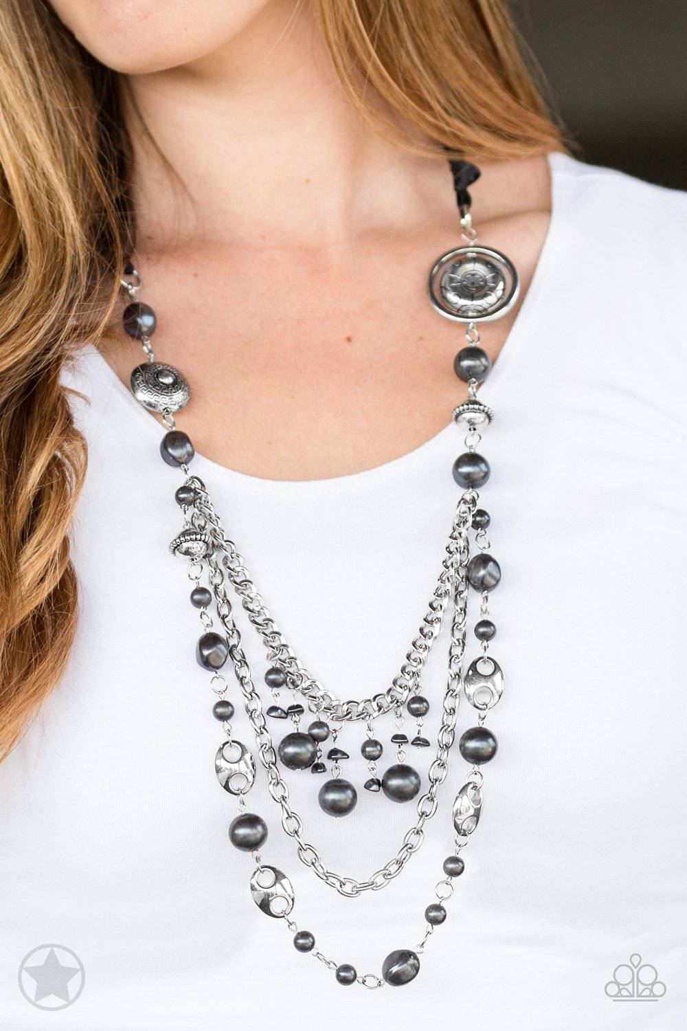 All The Trimmings - Black Pearl Necklace - Paparazzi Accessories - GlaMarous Titi Jewels