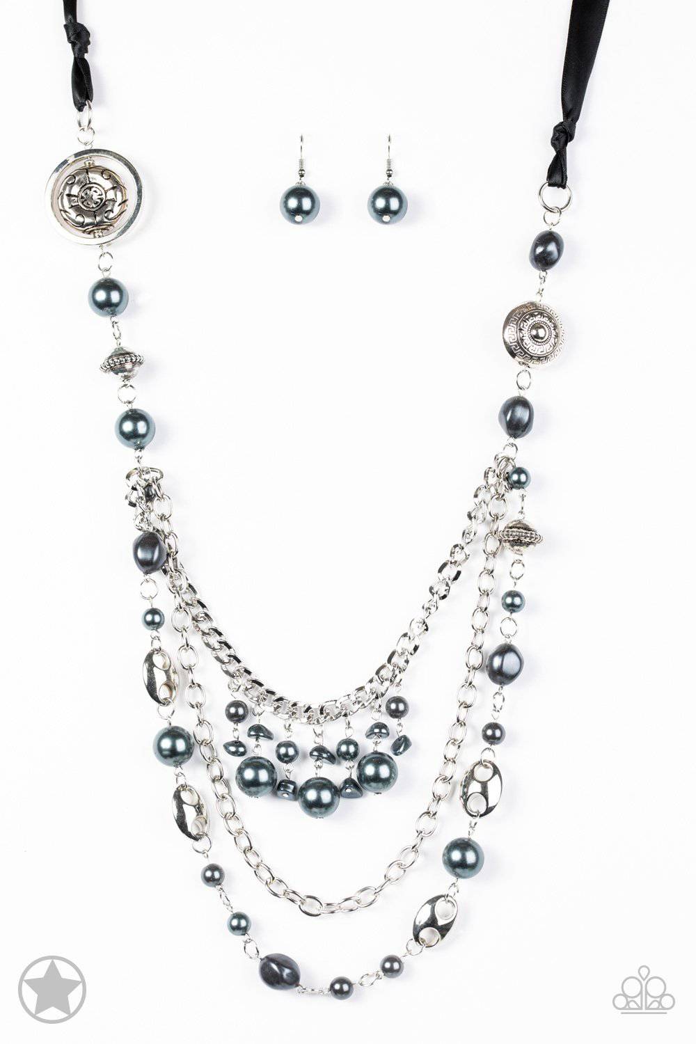 All The Trimmings - Black Pearl Necklace - Paparazzi Accessories - GlaMarous Titi Jewels