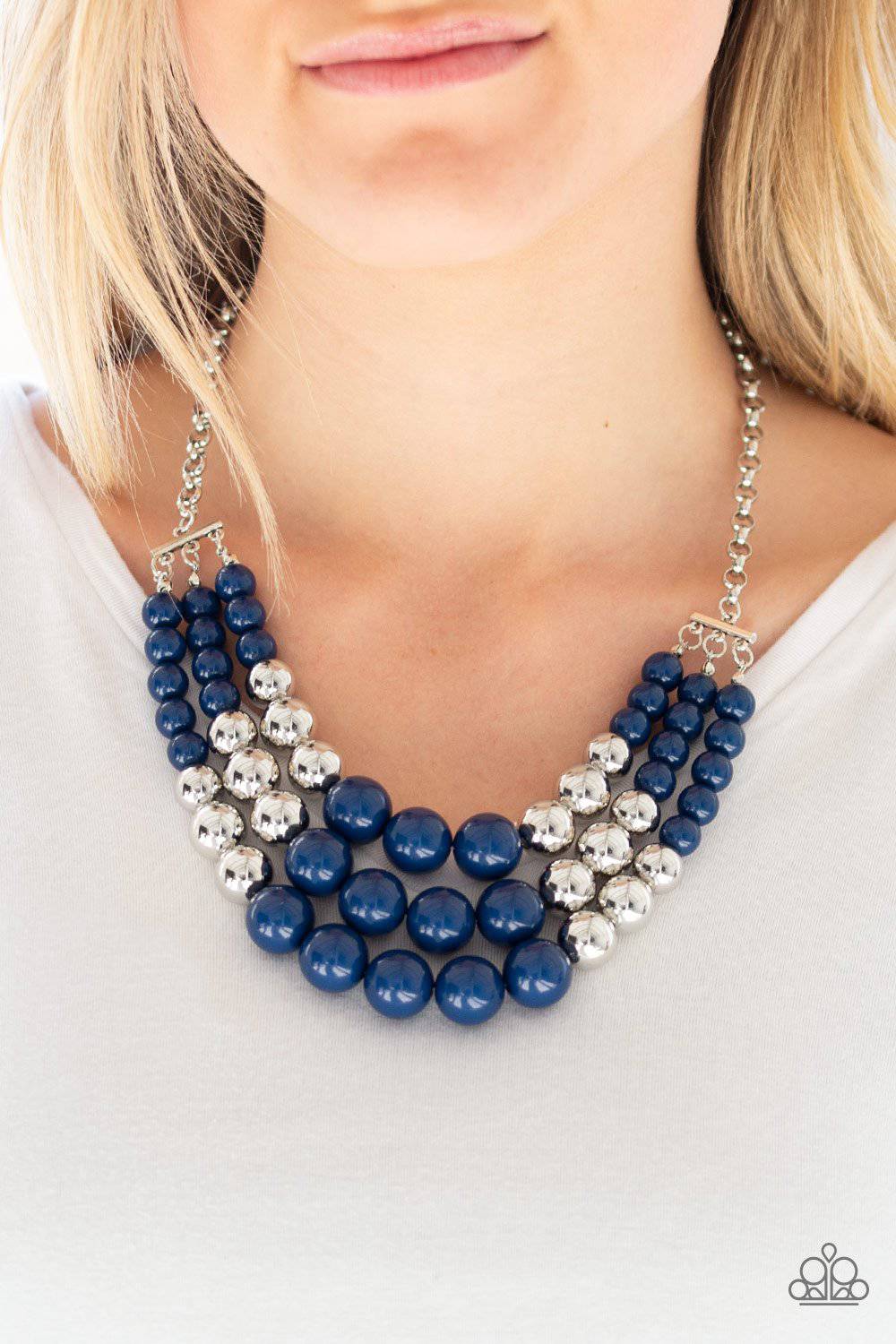 Dream Pop - Blue & Silver Necklace - Paparazzi Accessories - GlaMarous Titi Jewels