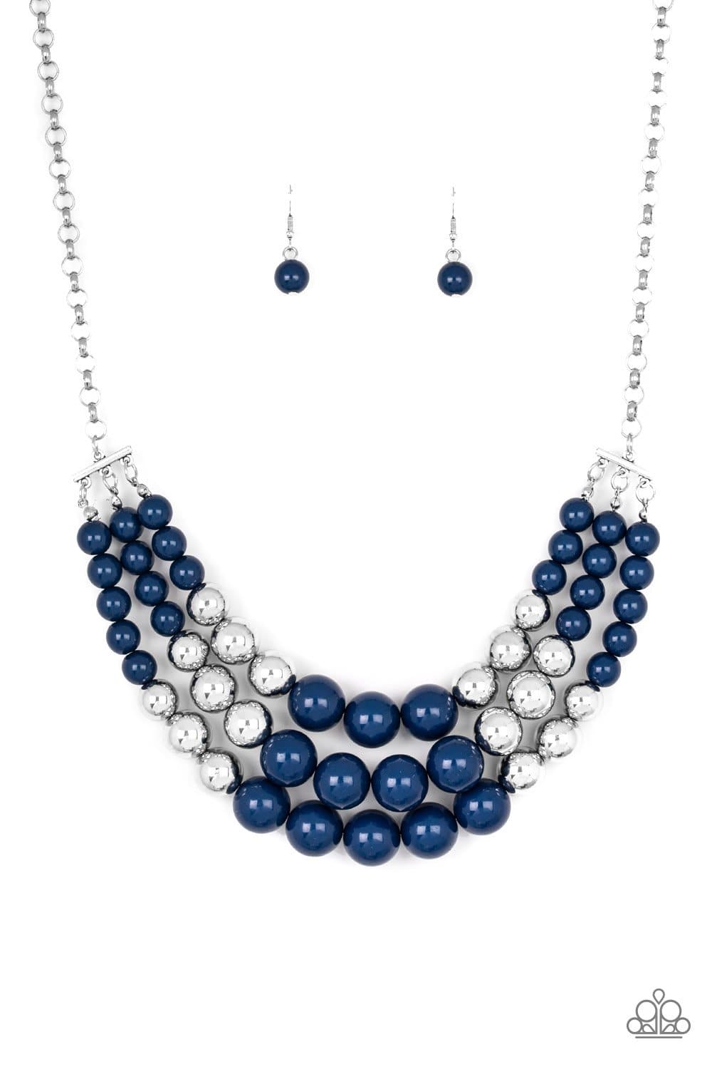 Dream Pop - Blue & Silver Necklace - Paparazzi Accessories - GlaMarous Titi Jewels