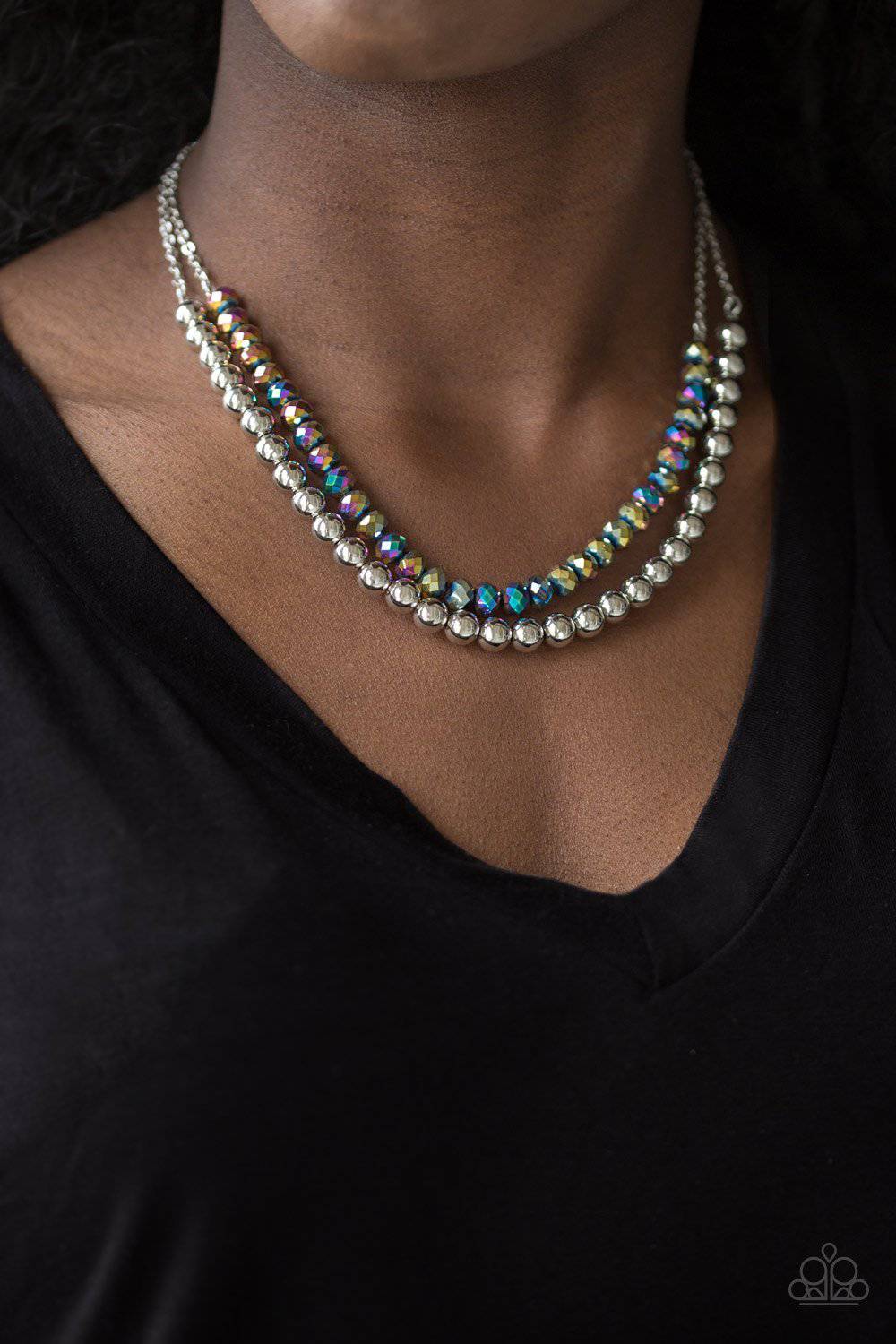 Color Of The Day - Silver Bead Necklace - Paparazzi Accessories - GlaMarous Titi Jewels
