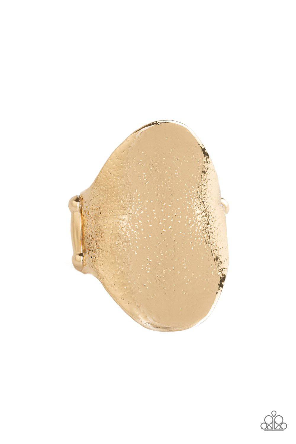 Metro Mirror - Gold Ring - Paparazzi Accessories - GlaMarous Titi Jewels