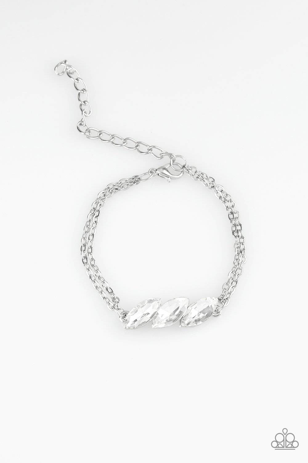 Pretty Priceless White Bracelet - Paparazzi Accessories - GlaMarous Titi Jewels