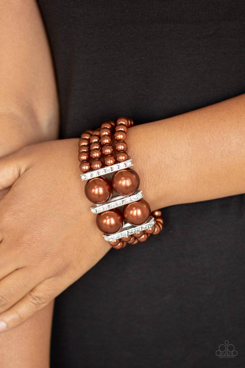 Romance Remix - Brown Pearl Bracelet - Paparazzi Accessories - GlaMarous Titi Jewels