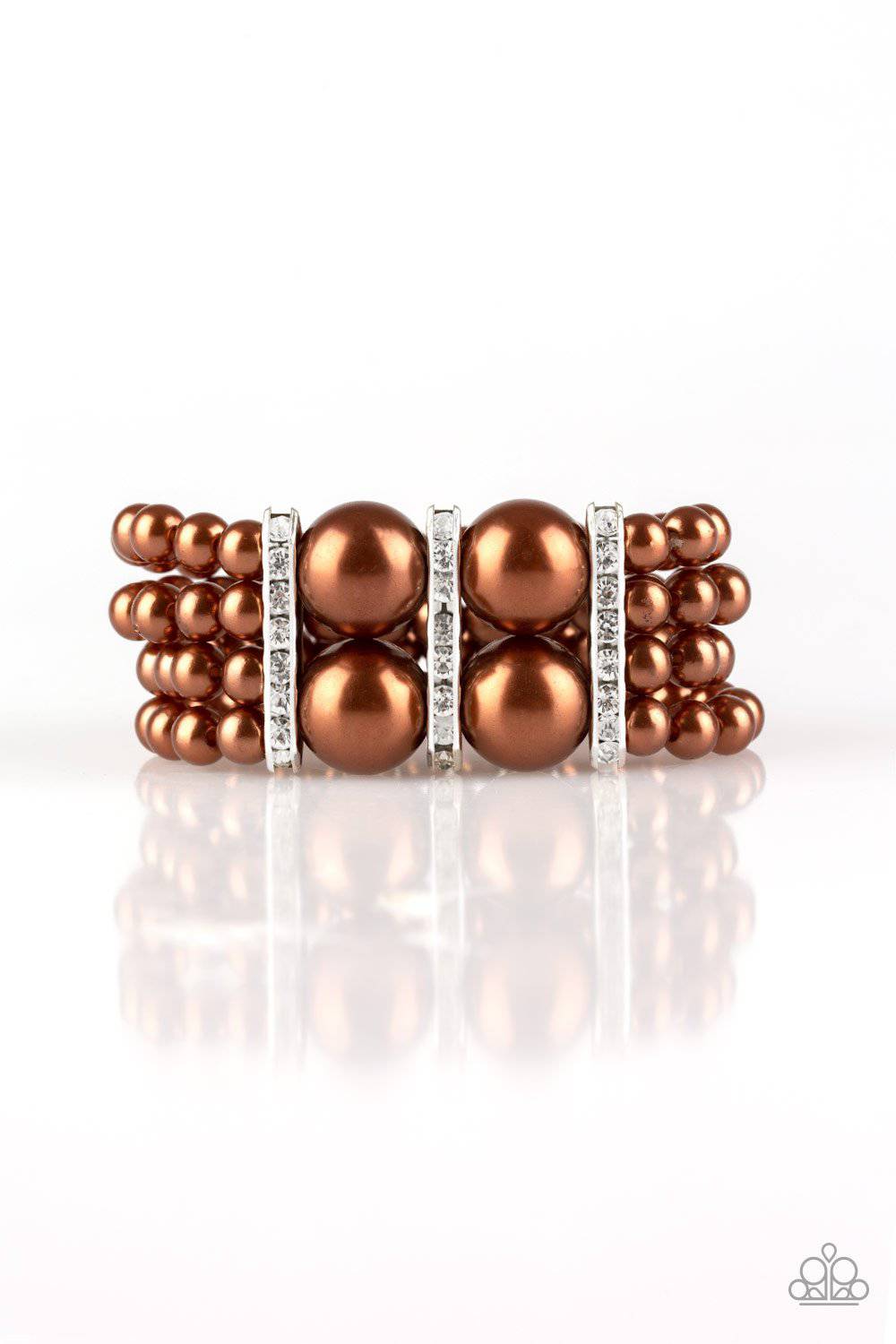 Romance Remix - Brown Pearl Bracelet - Paparazzi Accessories - GlaMarous Titi Jewels