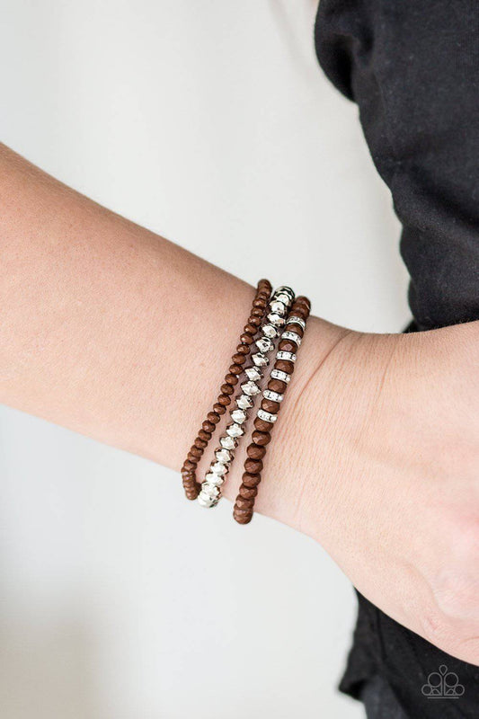 Ideal Idol - Brown Stretchy Bracelet - Paparazzi Accessories - GlaMarous Titi Jewels