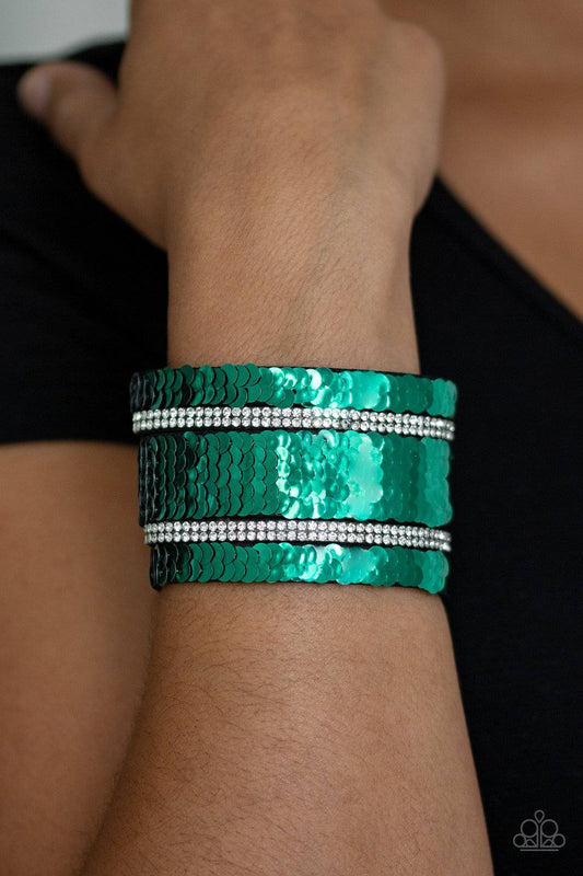MERMAID Service - Green & Silver Mermaid Bracelet - Paparazzi Accessories - GlaMarous Titi Jewels