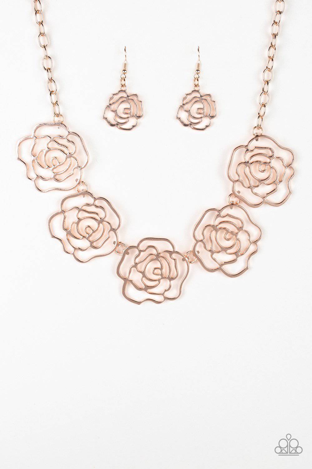 Budding Beauty - Rose Gold Rosebud Necklace - Paparazzi Accessories - GlaMarous Titi Jewels