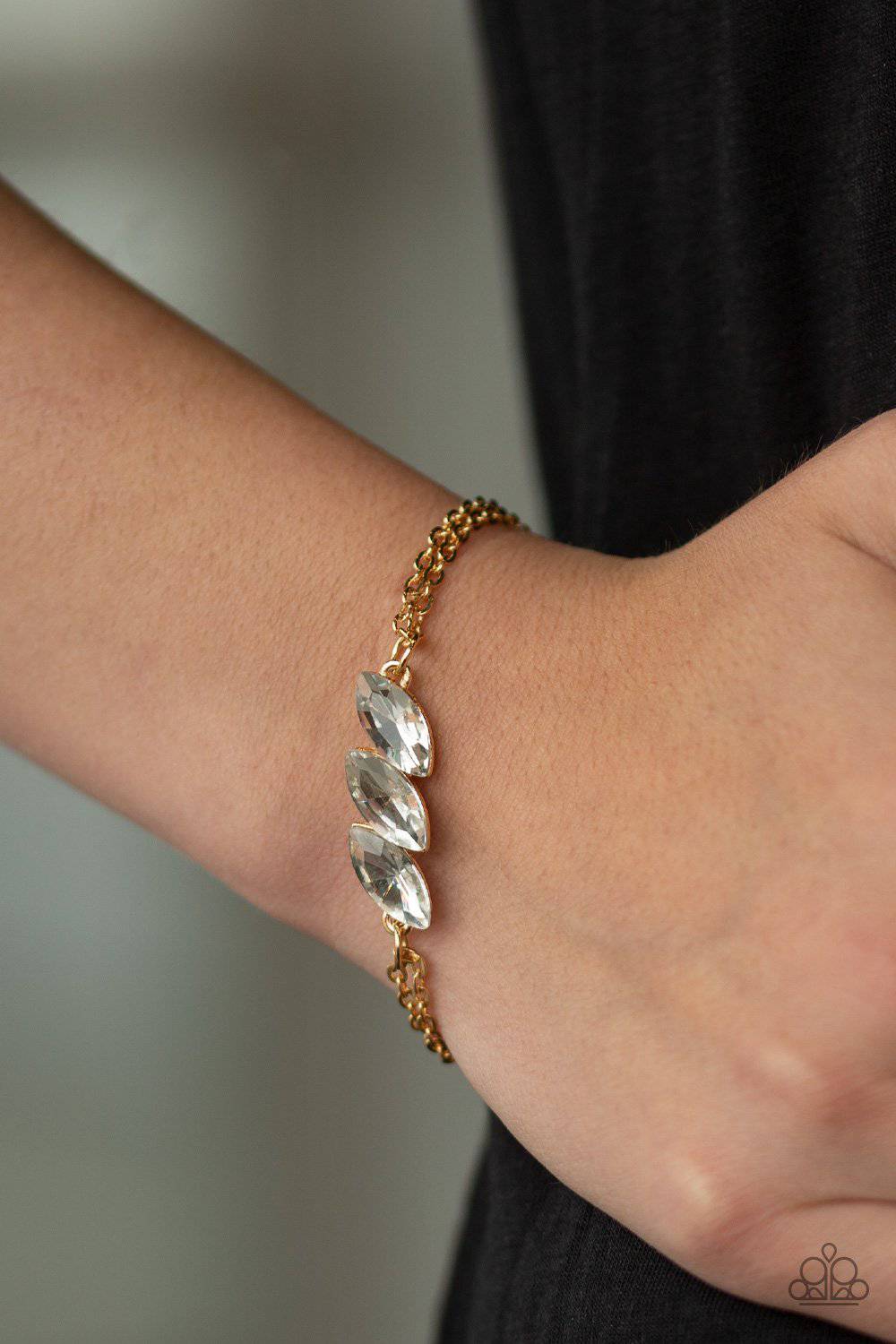 Pretty Priceless Gold Bracelet - Paparazzi Accessories - GlaMarous Titi Jewels