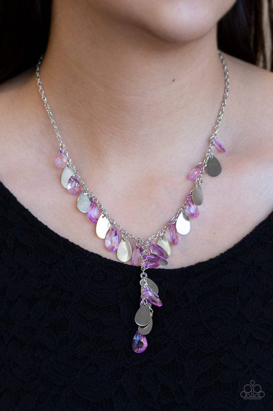 Sailboat Sunsets - Purple Teardrop Necklace - Paparazzi Accessories - GlaMarous Titi Jewels