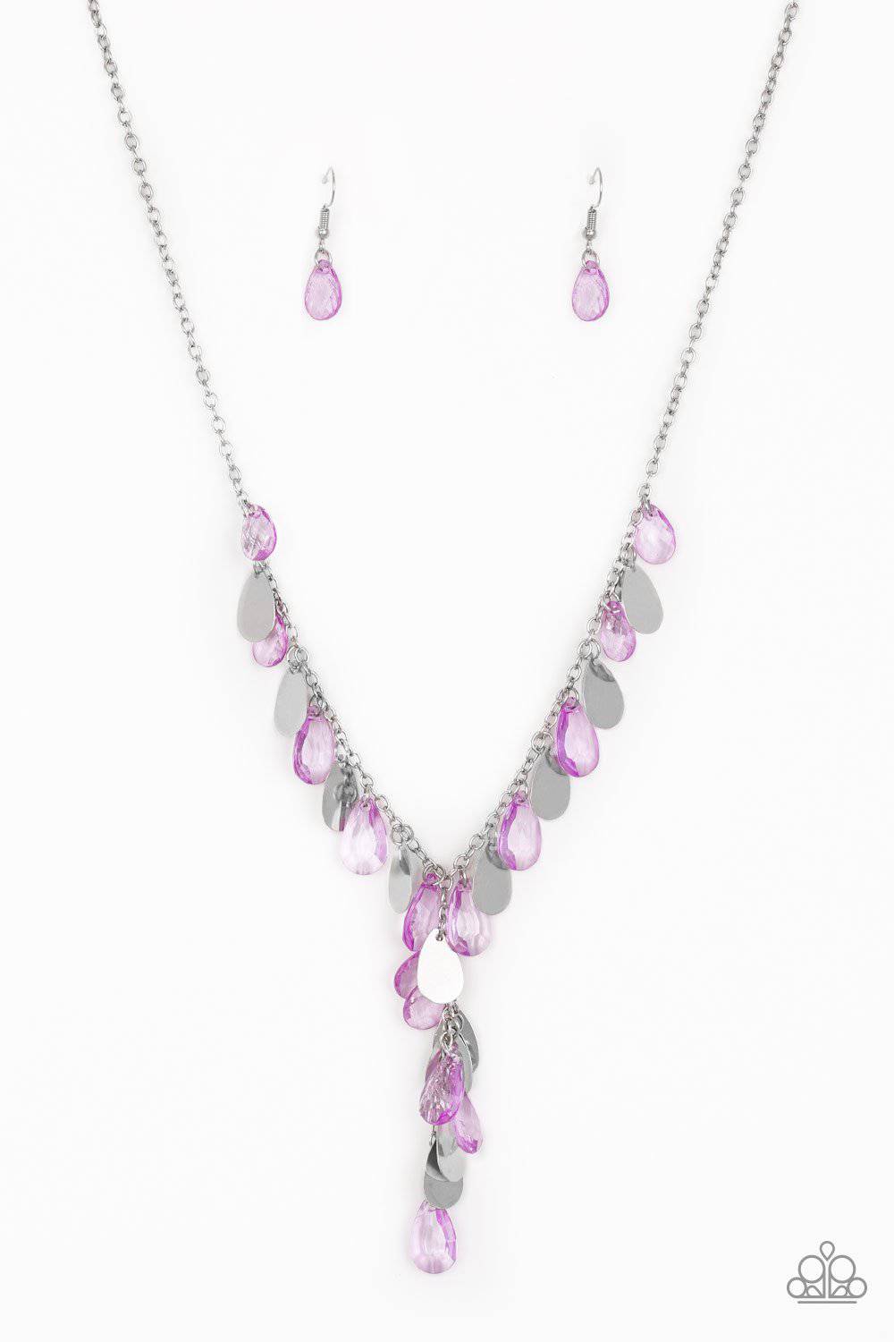 Sailboat Sunsets - Purple Teardrop Necklace - Paparazzi Accessories - GlaMarous Titi Jewels
