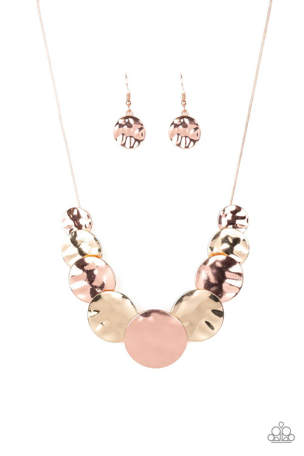 A Daring DISCovery - Copper & Gold Necklace - Paparazzi Accessories - GlaMarous Titi Jewels