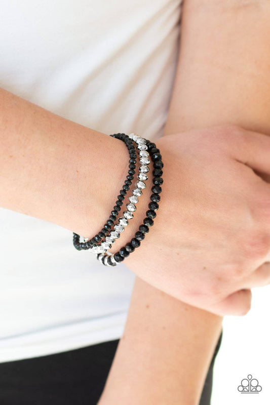 Ideal Idol - Black Stretchy Bracelets - Paparazzi Accessories - GlaMarous Titi Jewels