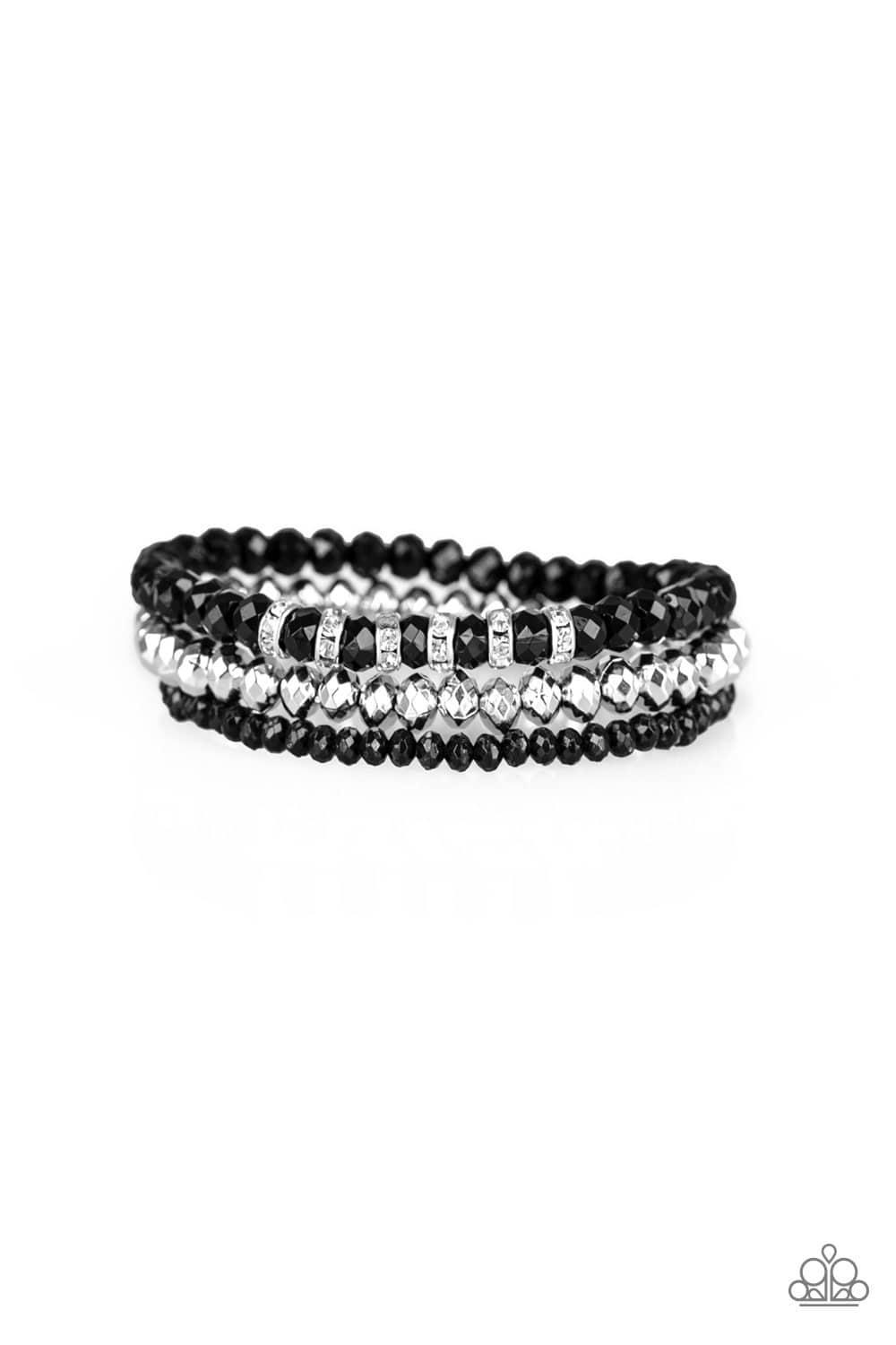 Ideal Idol - Black Stretchy Bracelets - Paparazzi Accessories - GlaMarous Titi Jewels