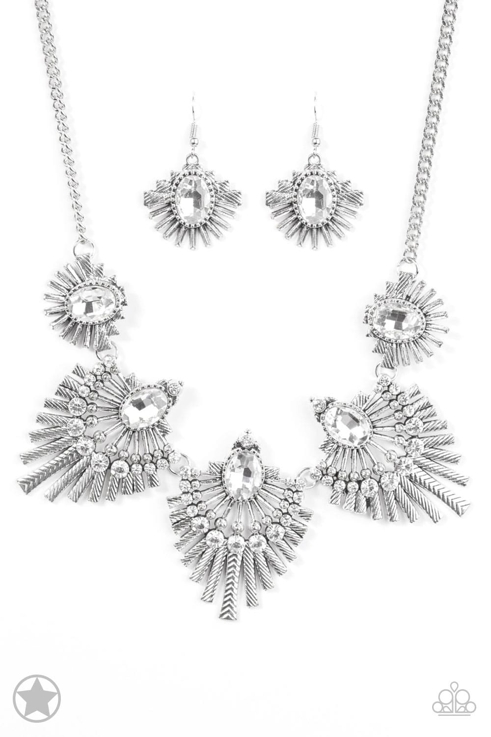 Miss YOU-niverse - Silver Rhinestone Necklace - Paparazzi Accessories - GlaMarous Titi Jewels