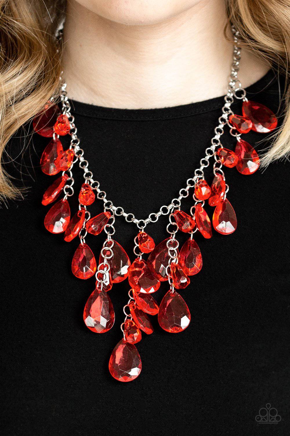 Irresistible Iridescence - Red Necklace - Paparazzi Accessories - GlaMarous Titi Jewels
