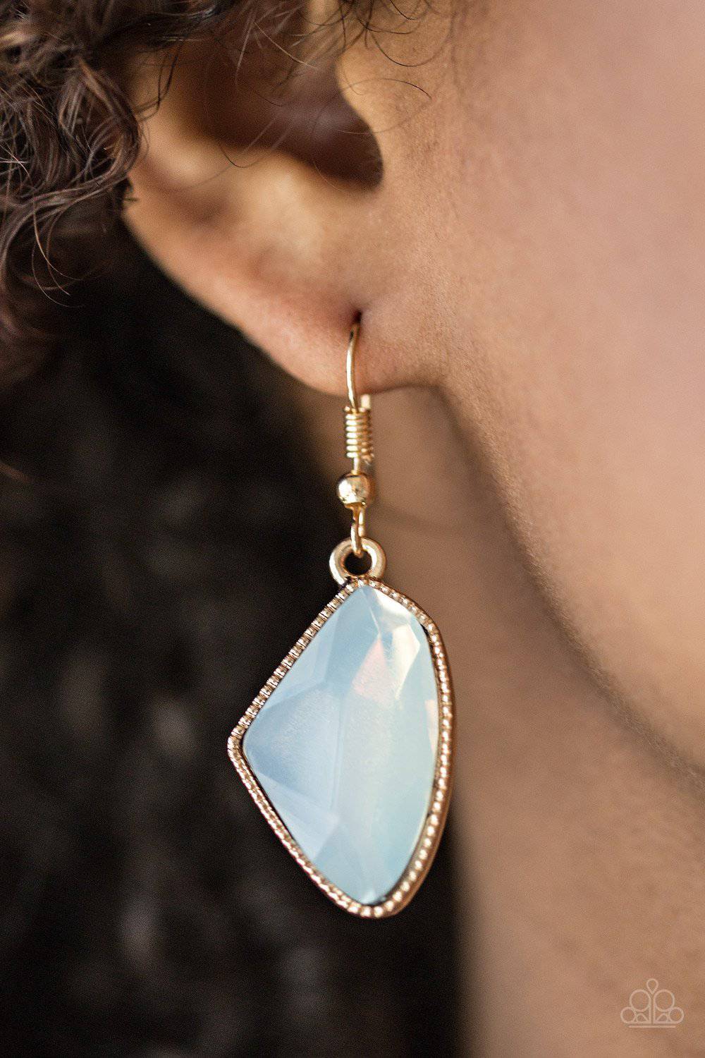 Mystic Mist - Gold Iridescent Earrings - Paparazzi Accessories - GlaMarous Titi Jewels
