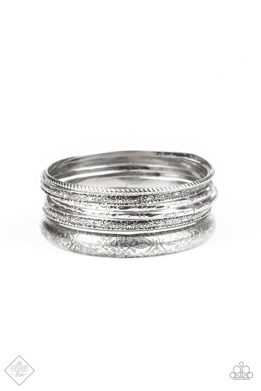 Paparazzi hot sale silver bangles