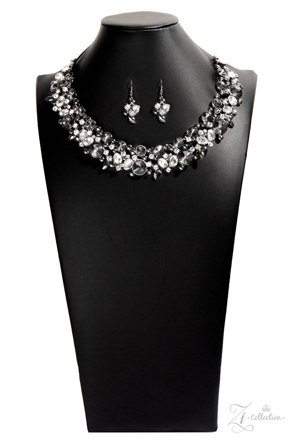 Phenomenon - 2018 Vintage Paparazzi Rhinestone Collar Necklace & Earrings Set - GlaMarous Titi Jewels