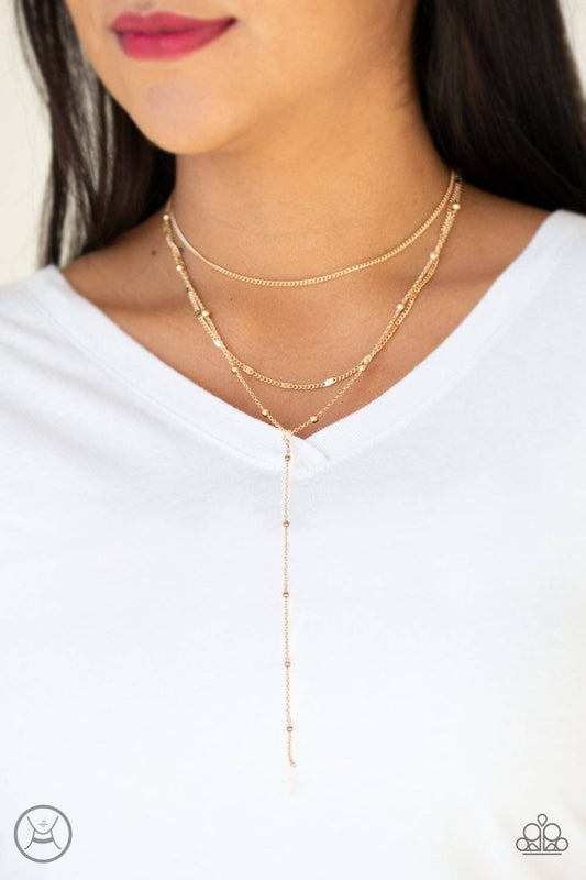 Think Like A Minimalist - Gold Choker - Paparazzi Accessories - GlaMarous Titi Jewels