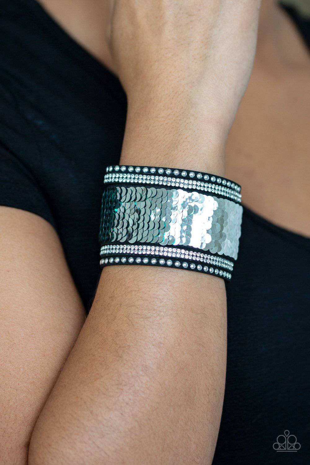 MERMAIDS Have More Fun - Green & Silver Mermaid Bracelet - Paparazzi Accessories - GlaMarous Titi Jewels