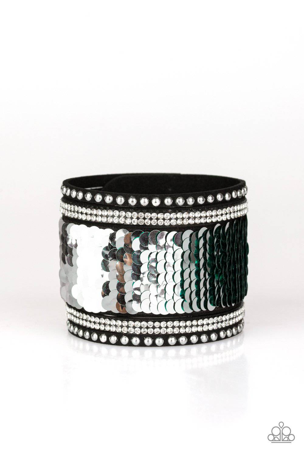 MERMAIDS Have More Fun - Green & Silver Mermaid Bracelet - Paparazzi Accessories - GlaMarous Titi Jewels