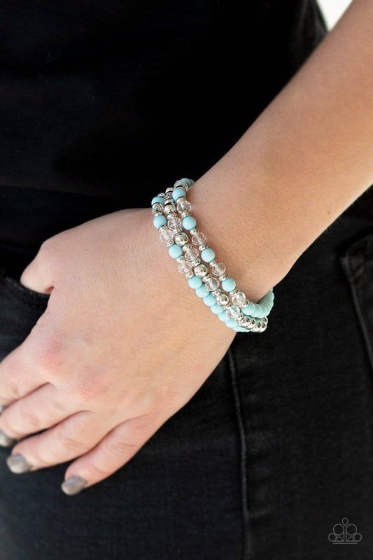 Irresistibly Irresistible - Blue Stretchy Bracelets - Paparazzi Accessories - GlaMarous Titi Jewels