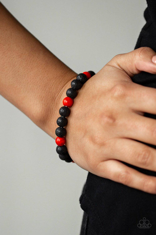 Paparazzi All Zen Red Lava Bracelet - GlaMarous Titi Jewels