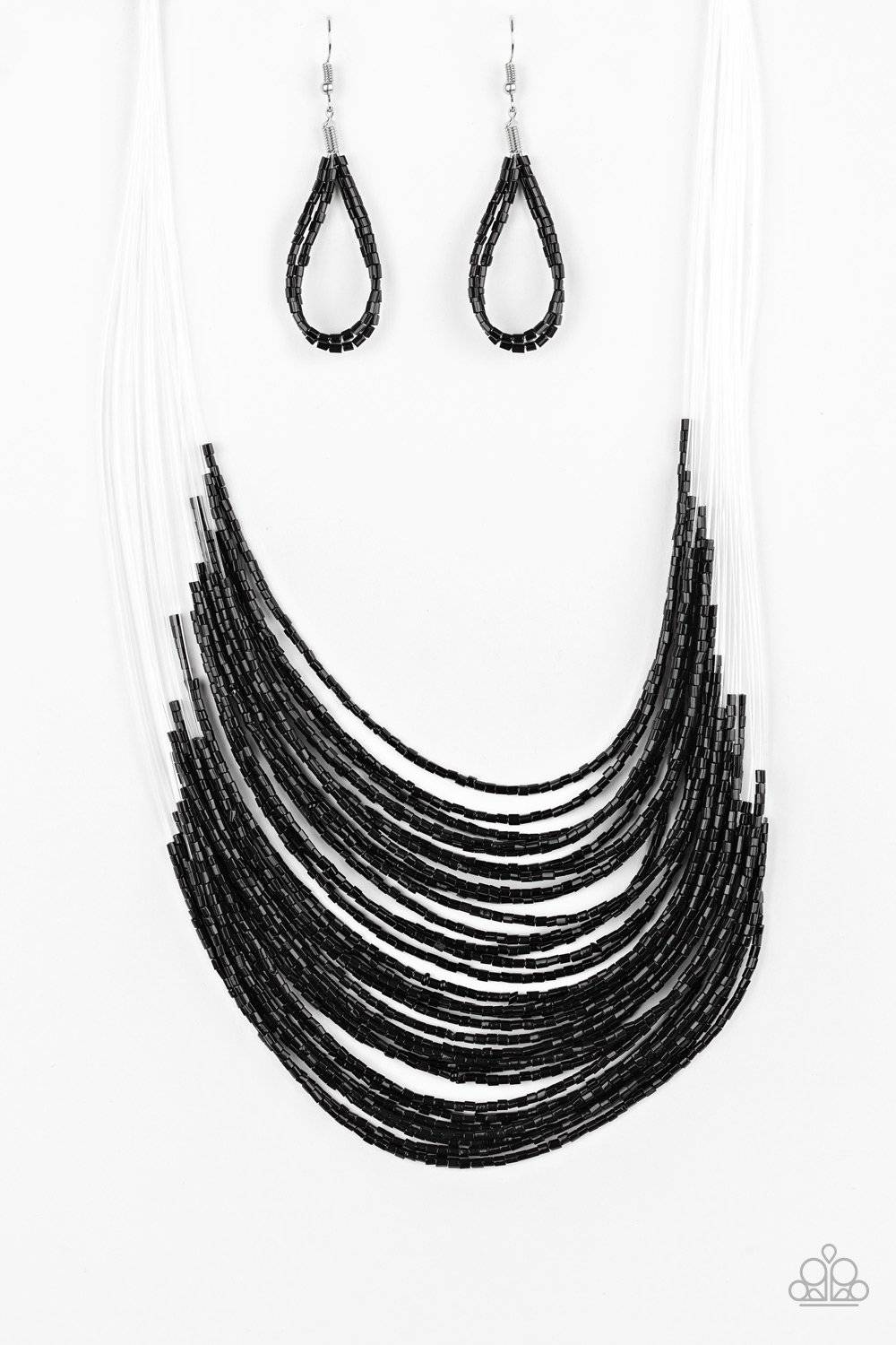 Catwalk Queen - Black Seed Bead Necklace - Paparazzi Accessories - GlaMarous Titi Jewels