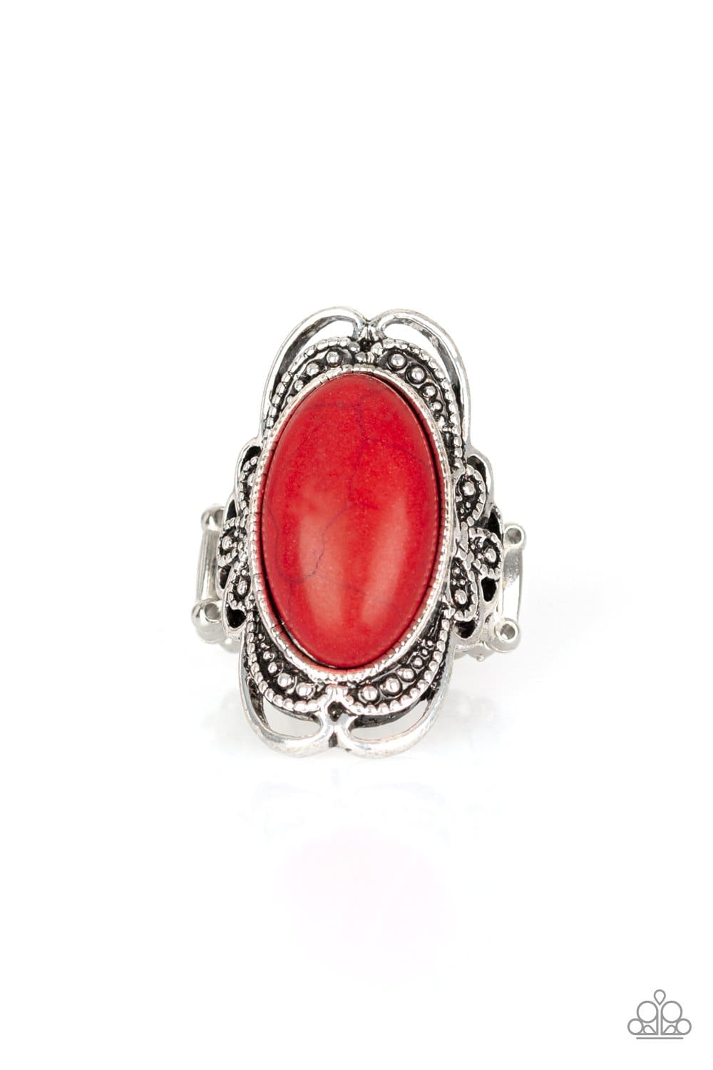 Desert Flavor - Red Stone Ring - Paparazzi Accessories - GlaMarous Titi Jewels