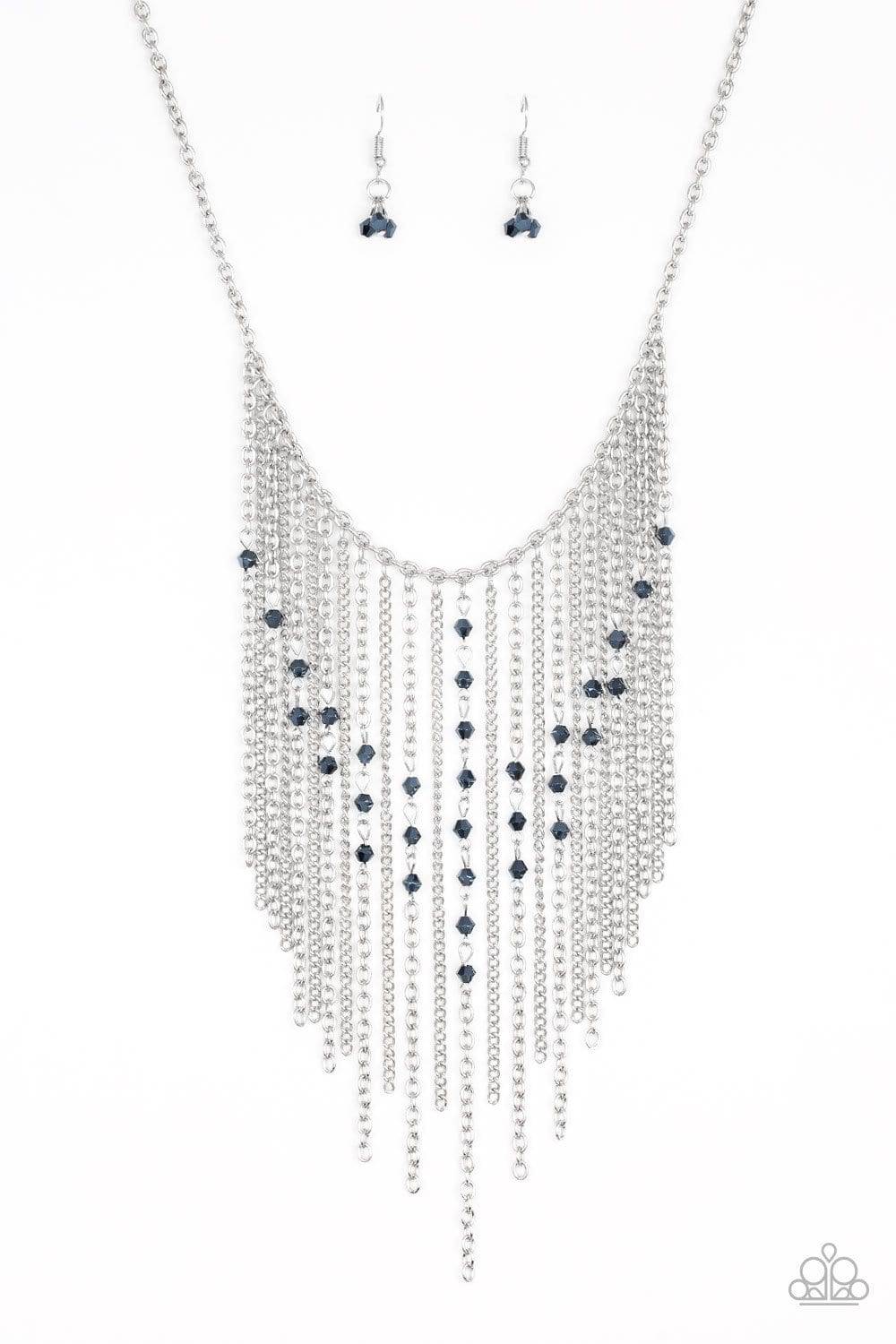 First Class Fringe - Blue Necklace - Paparazzi Accessories - GlaMarous Titi Jewels