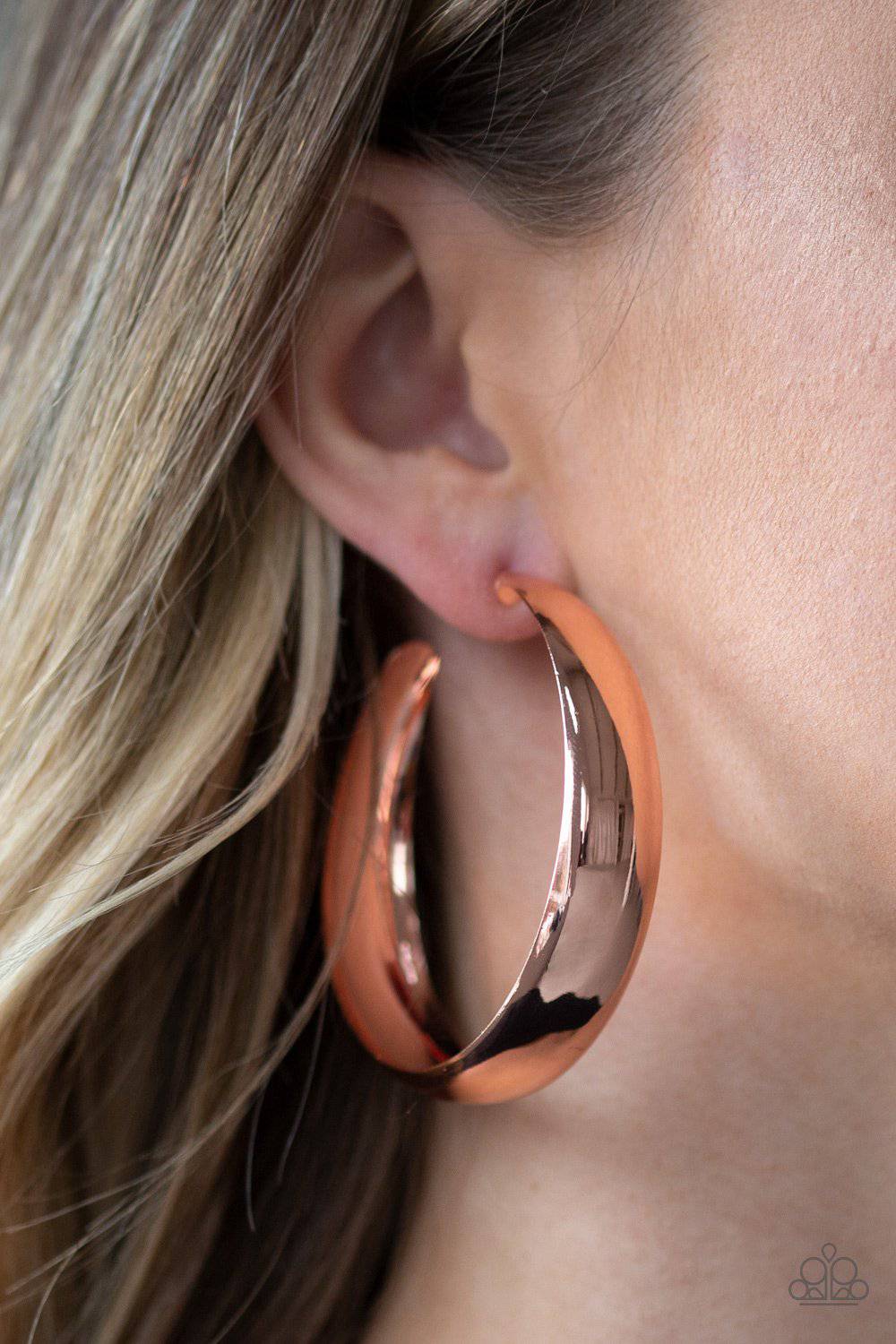 Gypsy Goals - Copper Hoop Earrings - Paparazzi Accessories - GlaMarous Titi Jewels