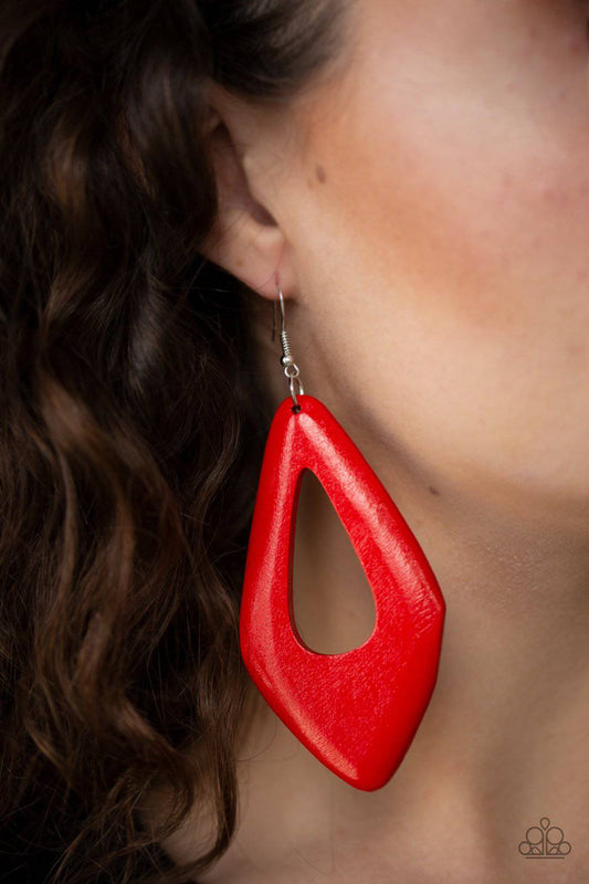 A SHORE Bet - Red Earrings - Paparazzi Accessories - GlaMarous Titi Jewels