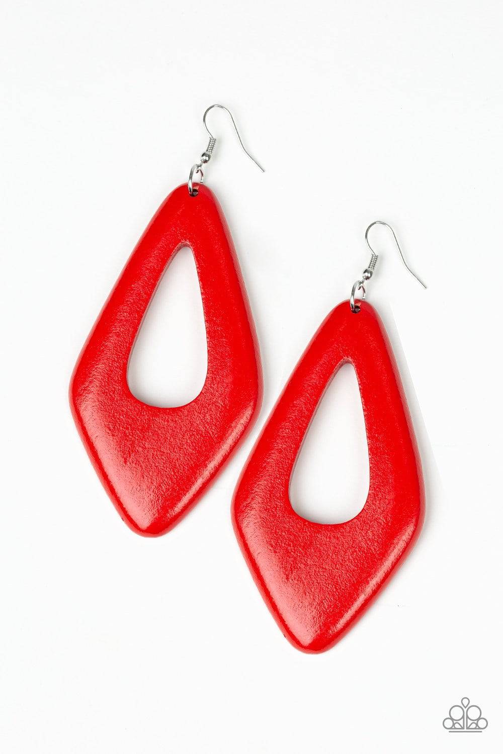 A SHORE Bet - Red Earrings - Paparazzi Accessories - GlaMarous Titi Jewels