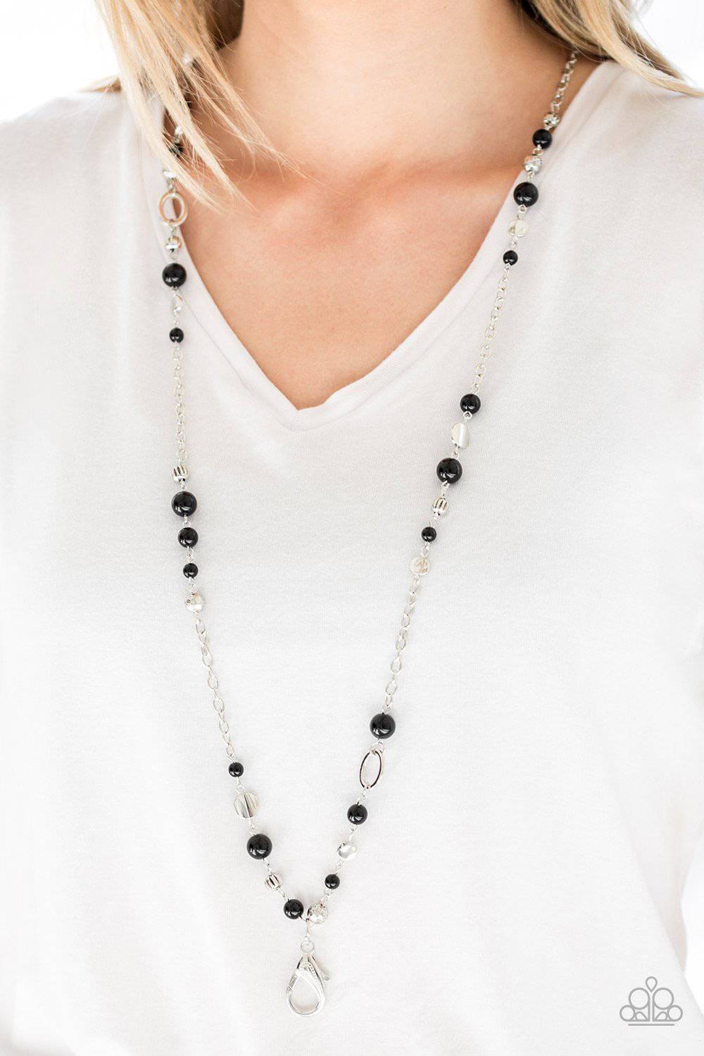 Make An Appearance - Black Lanyard Necklace - Paparazzi Accessories - GlaMarous Titi Jewels