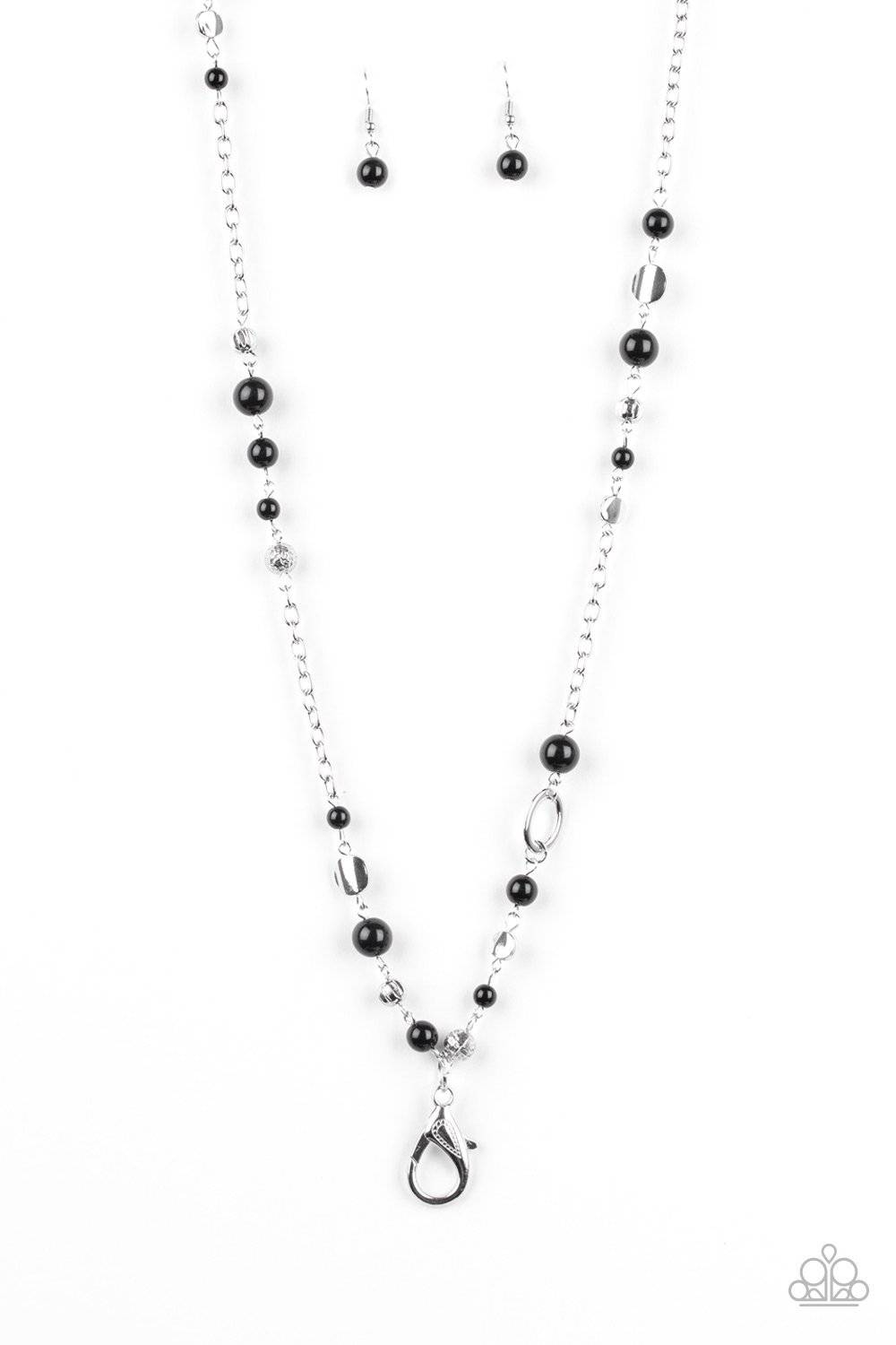 Make An Appearance - Black Lanyard Necklace - Paparazzi Accessories - GlaMarous Titi Jewels