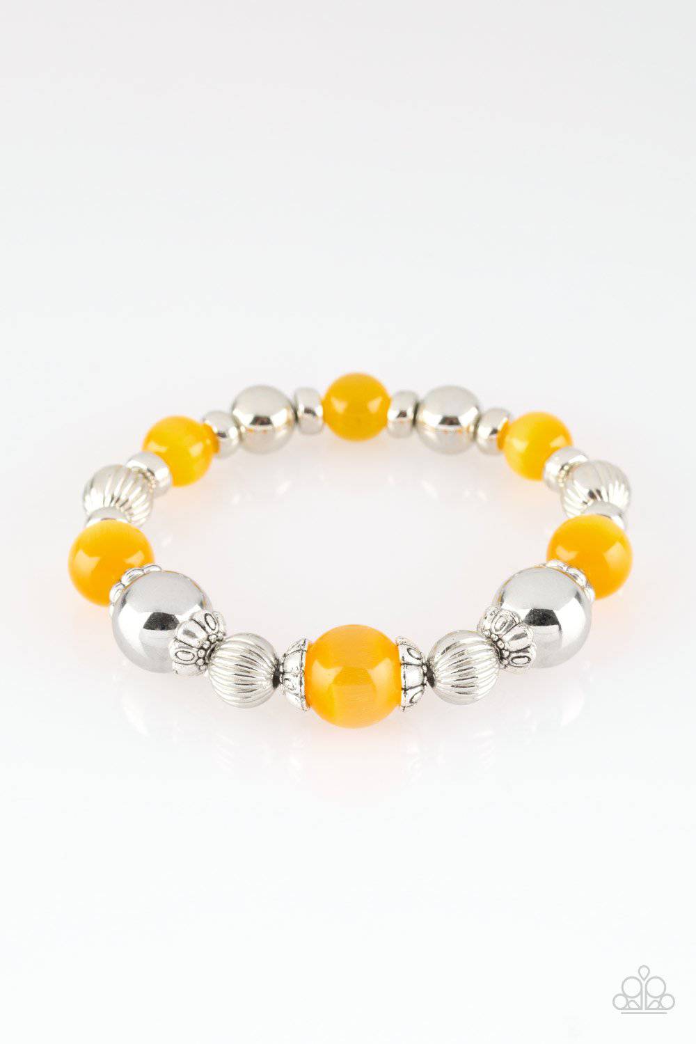 Once Upon A MARITIME - Yellow Bead Stretchy Bracelet - Paparazzi Accessories - GlaMarous Titi Jewels